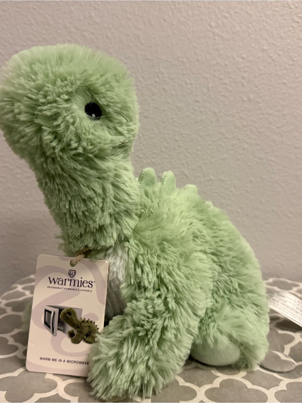 Warmies Green Dino Microwaveable